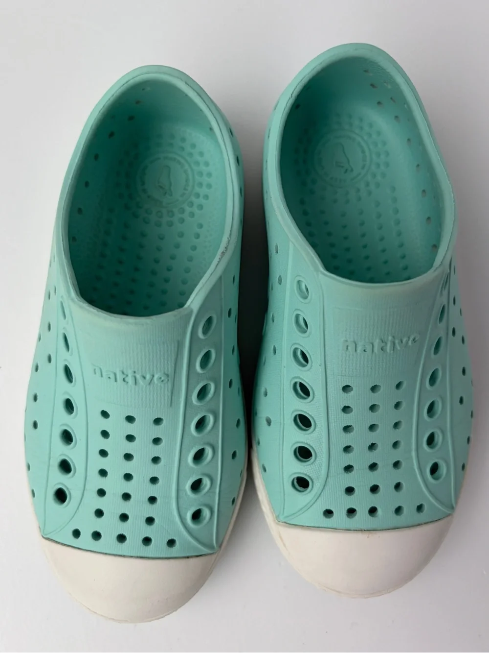 Native Sandals Toddler Kids C9 Sneakers Teal Tiffany Blue Natives
